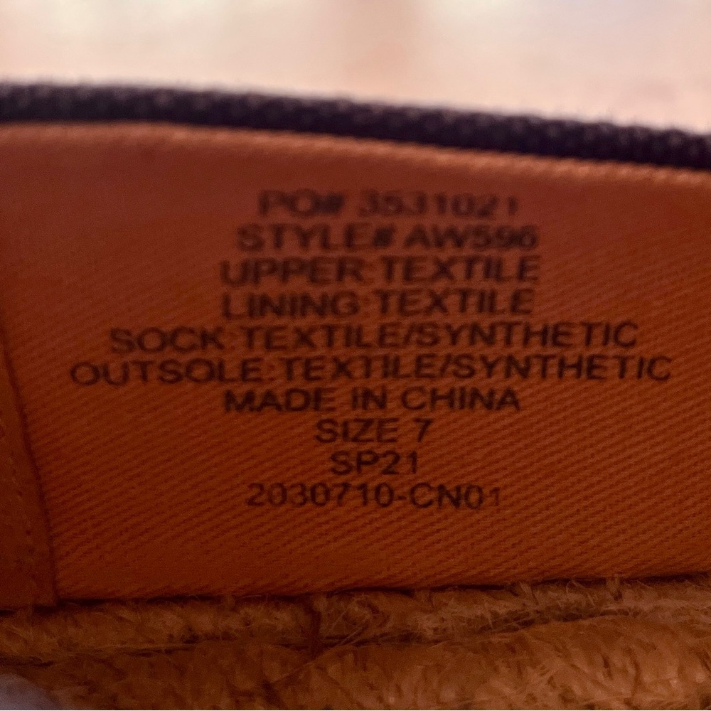 J Crew Colorblock Canvas Espadrilles‎ Navy and Pink Size 7 - Picture 12 of 12
